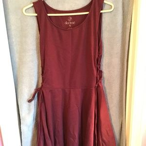 Burgundy punk dress